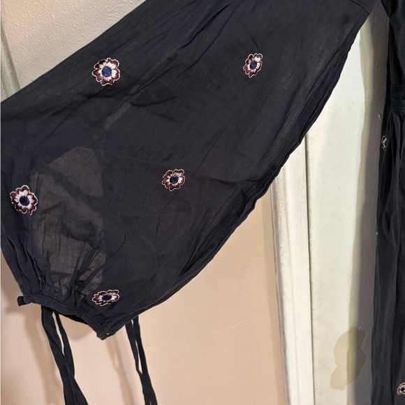 FREE PEOPLE BLUE Floral Embroidered Maxi Dress WITH BODY SUIT UNDERNEATH. - Picture 6 of 16